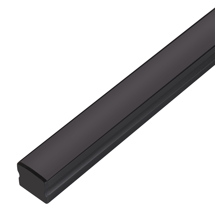 ALUMINIUM PROFILE PMMA OPAL MATTE DIFF 1M/PC BLK