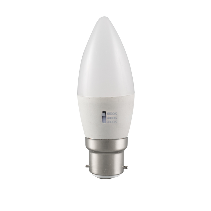 LED CANDLE 5W B22 3CCT SWITCHABLE - SINGLE BOX
