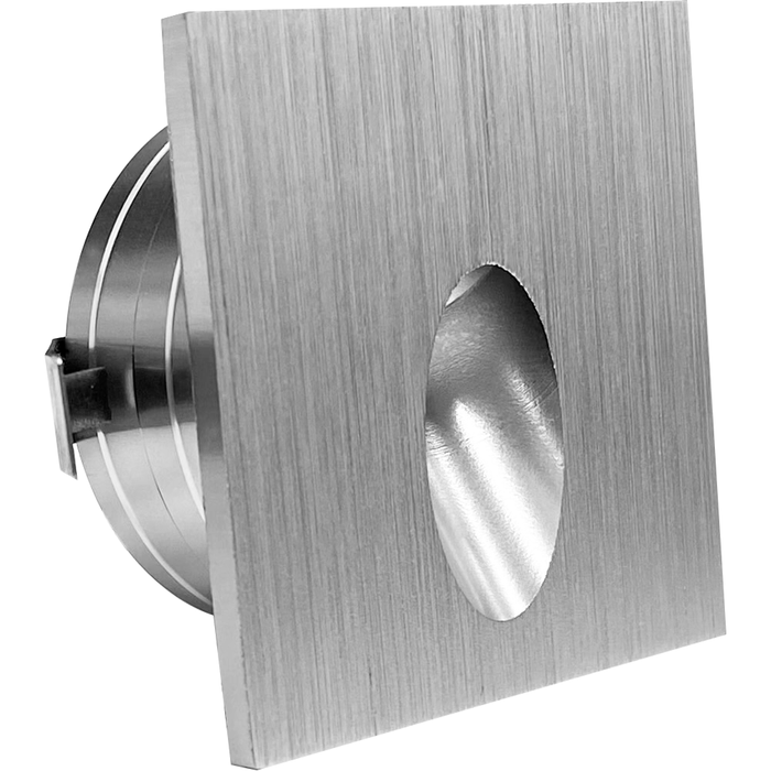 1W LED SQUARE WALL SLOT 3K ALUMINIUM 350MA 45D 85LM