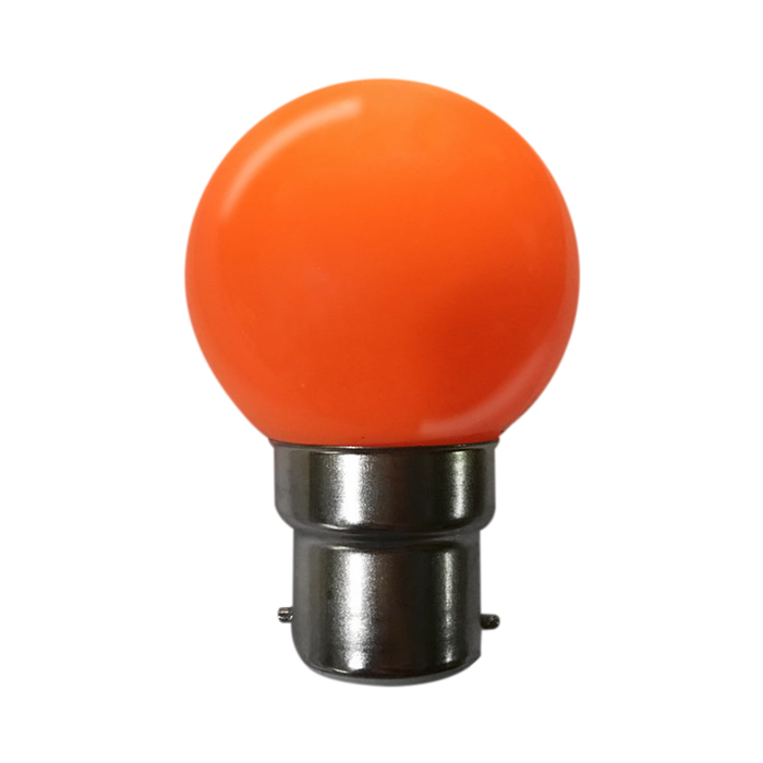 3W LED FANCY ROUND B22 ORANGE