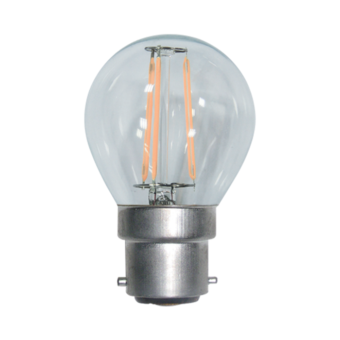 LED FANCY ROUND GLOBE 4W WARM WHITE BC DIMMABLE