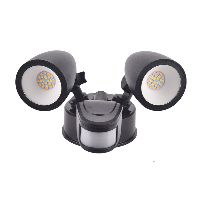 TWIN 2 X10W SECURITY SPOT LIGHT 3CCT BLACK