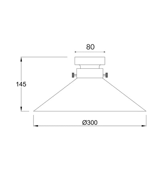 D.I.Y. Batten Fix Ceiling Lights - Large Cone Shape Fixtures