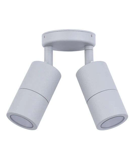 GU10 Exterior Wall Pillar Spot Lights (Matte Grey) IP65