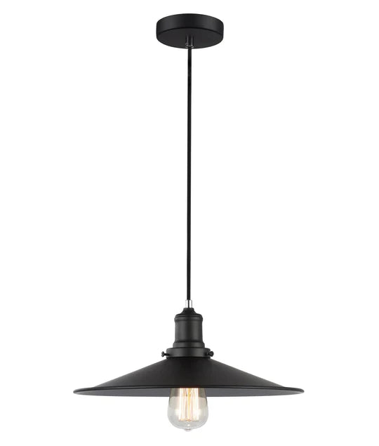 PIATTO: Industrial Black Coolie Pendant Lights