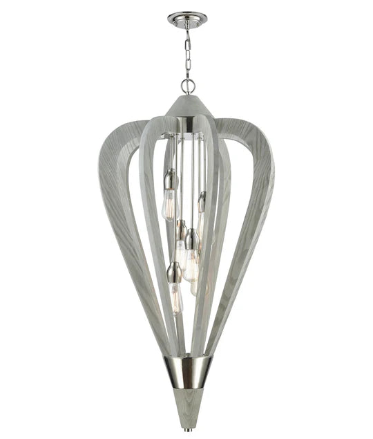 SENORITA: Rustic Large Tuscan Coffee Cherry /Winter Moss Wood Pendant Lights