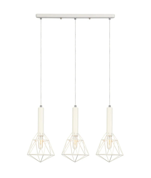 BLACKBAND & WHITEBAND Pendant Light 3x Bird Cage With Bar Base