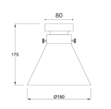 D.I.Y. Batten Fix Ceiling Lights - Small Cone Shape Fixtures